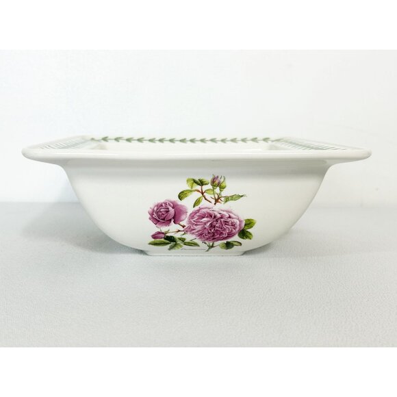 Portmeirion Botanic Garden Roses "Warm Wishes" 8 5/8" Square Serving Dish - Picture 3 of 7